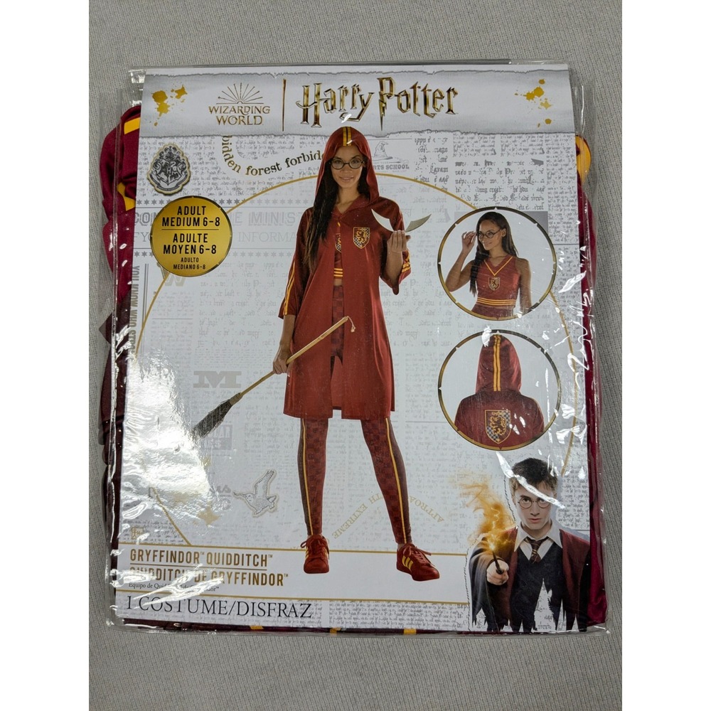Harry Potter Halloween Costume Womens Medium Gryffindor Quidditch New Cosplay